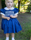 Luxe Navy Smock Dress