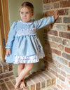 Sonata Hand Smock Dress Baby Blue