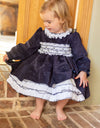 Sonata Hand Smock Dress Navy