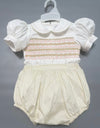 Cream smock jampant set