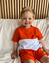 Orange  boys short set